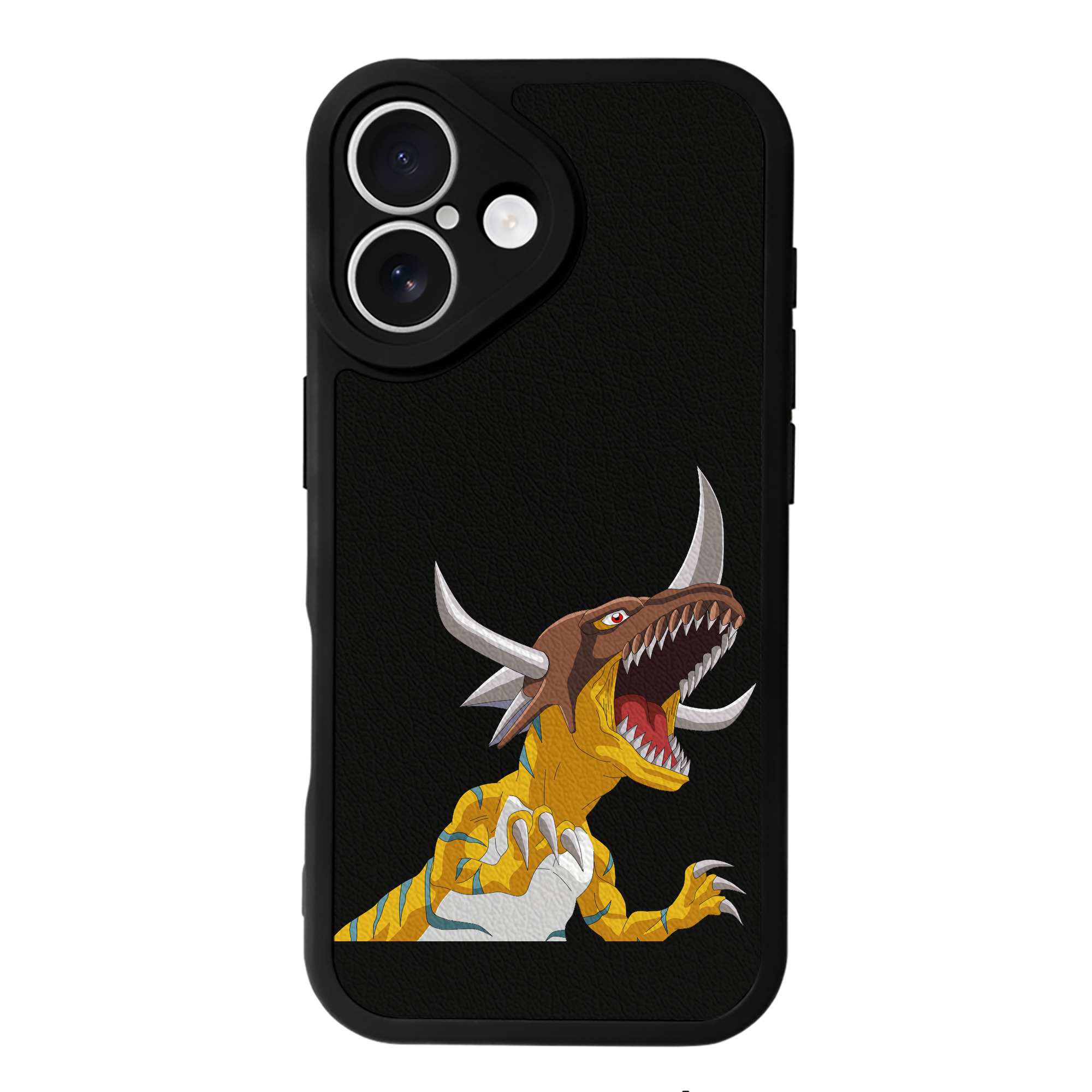 （画像用） Digimon デジタルモンスター/デジモン 【iPhone 16シリーズ対応】シリコンスマホケース（レザー調） 材質：シリコン